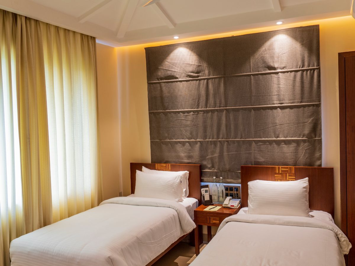 Garden View Twin Bed Room With Complimentary Activities