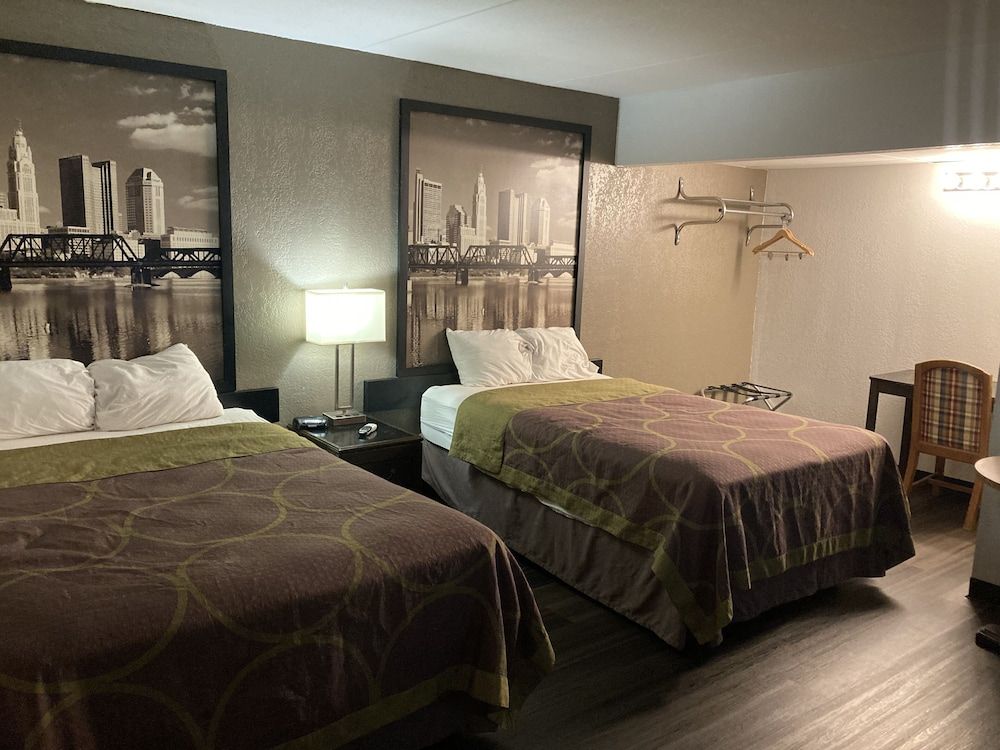 Room, 2 Double Beds, Smoking, Refrigerator & Microwave