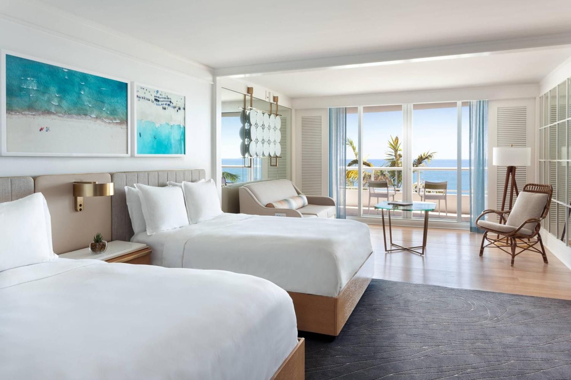 Oceanfront View, Guest room, 2 Queen, Oceanfront, Balcony