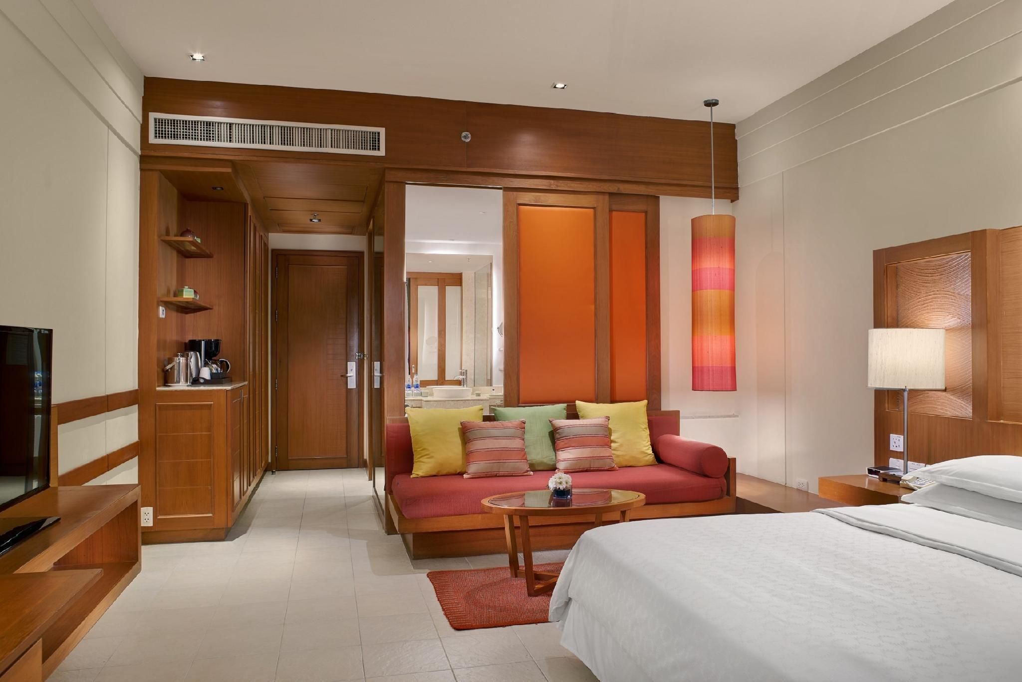 guest room, 2 double, sofa bed, garden view, balcony