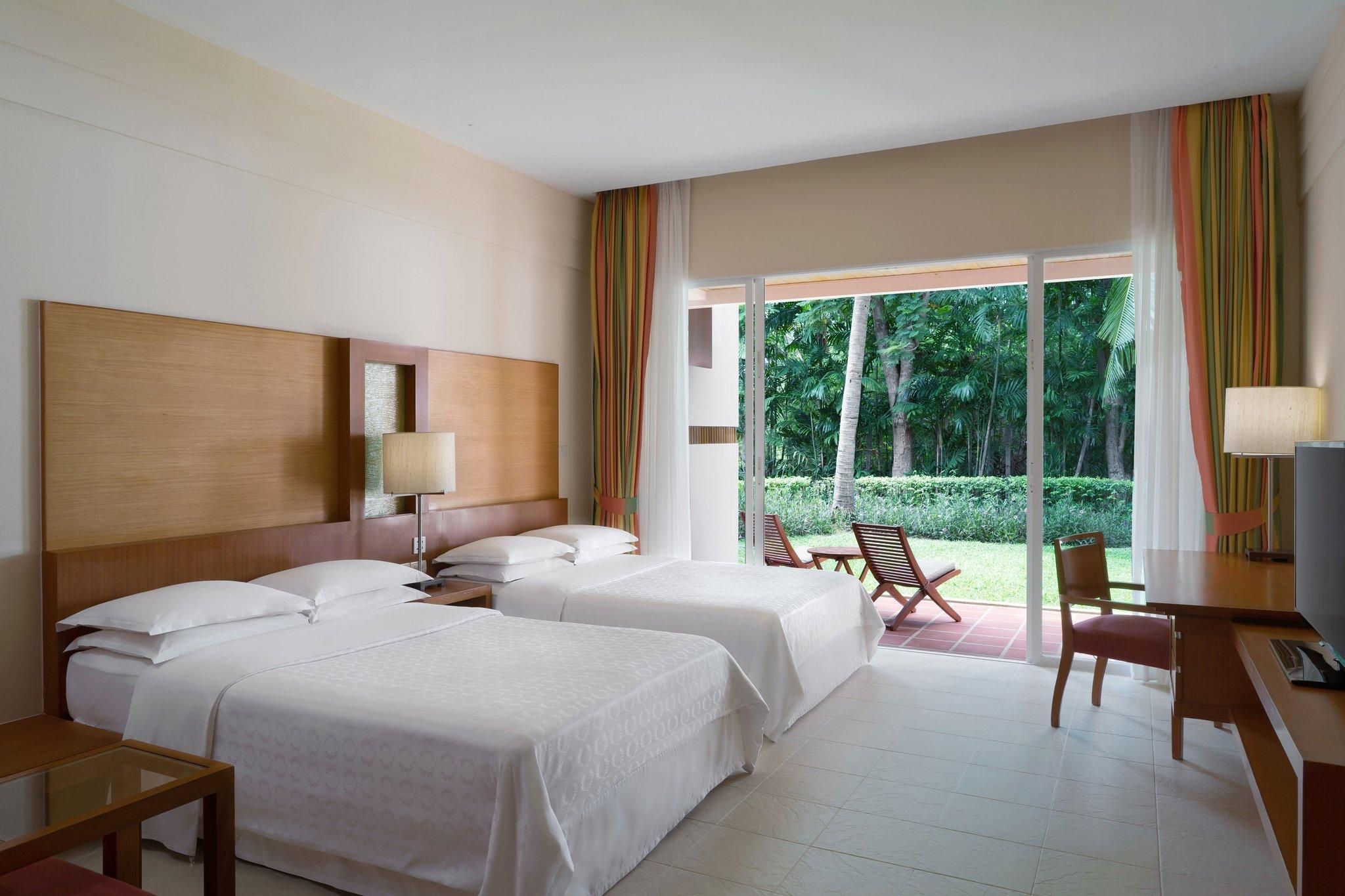 garden terrace, guest room, 2 double, sofa bed, garden level