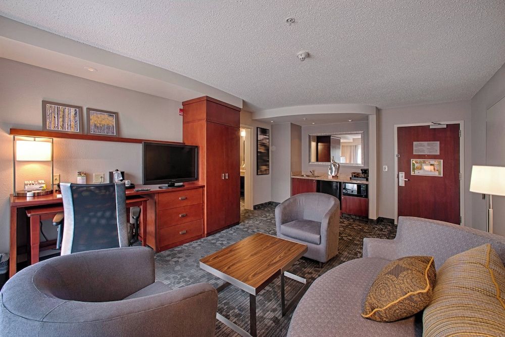 Suite, 1 King Bed with Sofa bed (Hearing Accessible)