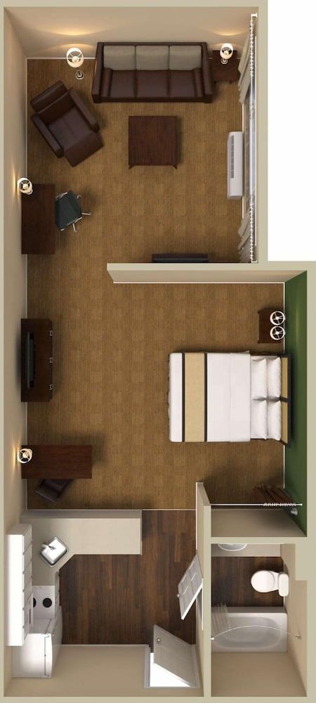 Studio, 2 Double Beds, Non Smoking
