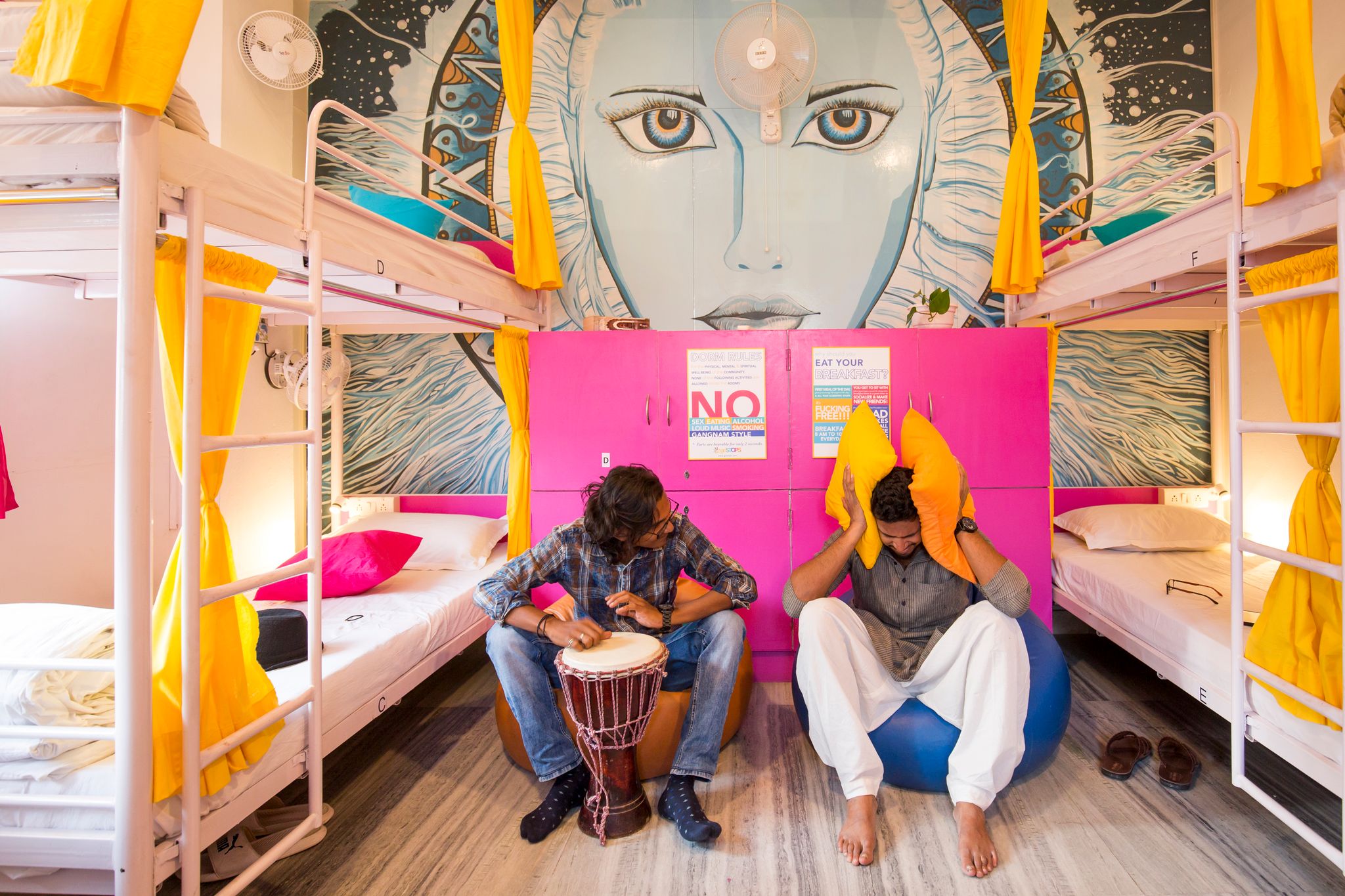 Bed in 8 Bed Mixed AC Dormitory Room with Shared Bathroom