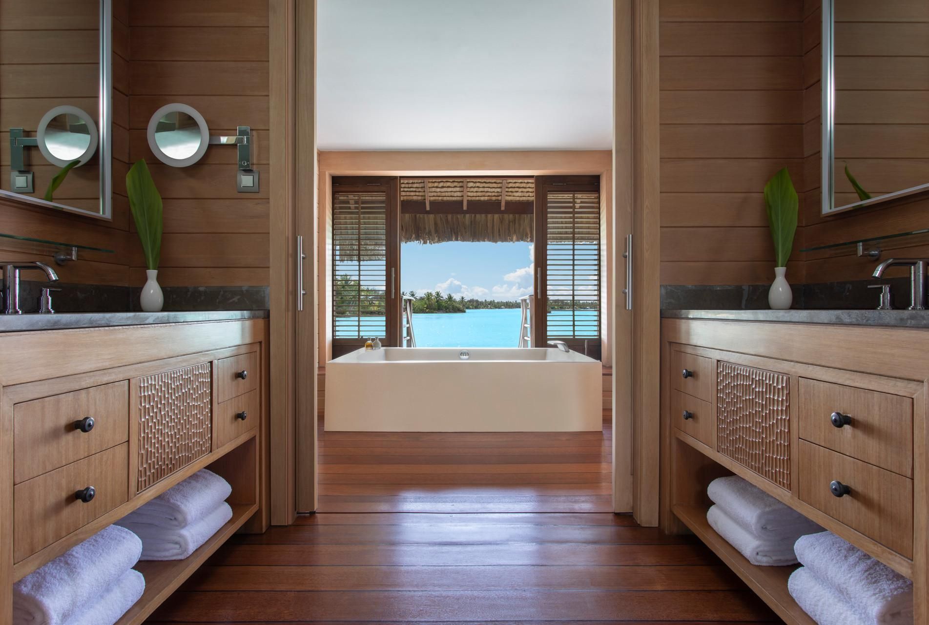 One Bedroom Lagoon View Over Water Bungalow Suite King bed