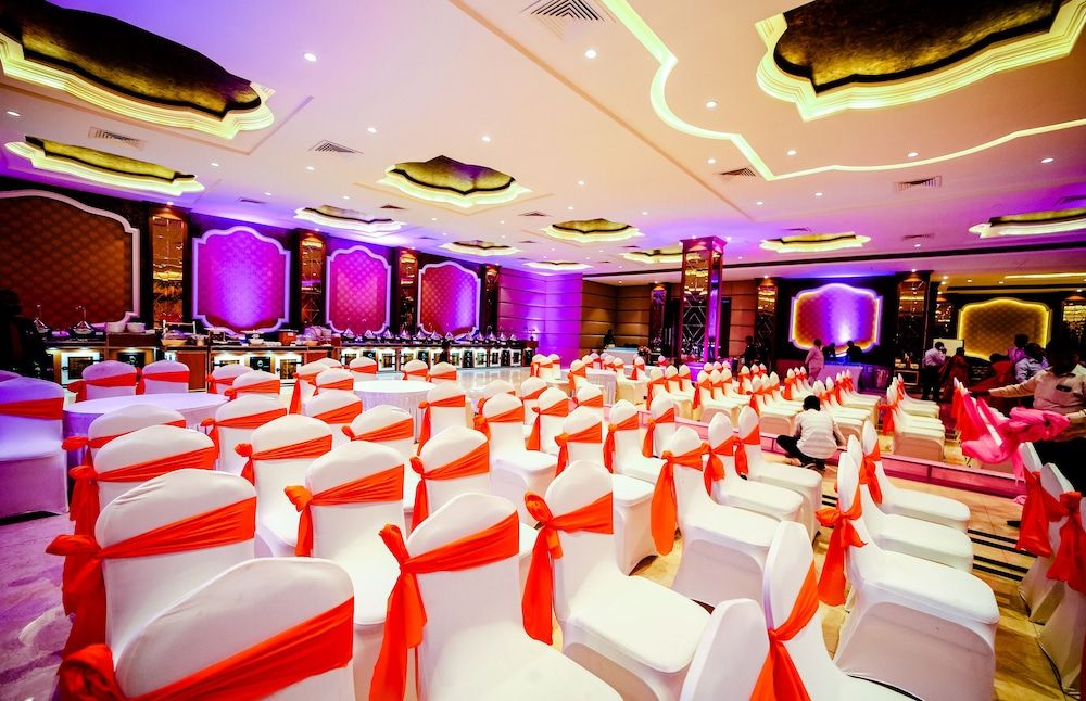 Outdoor banquet area