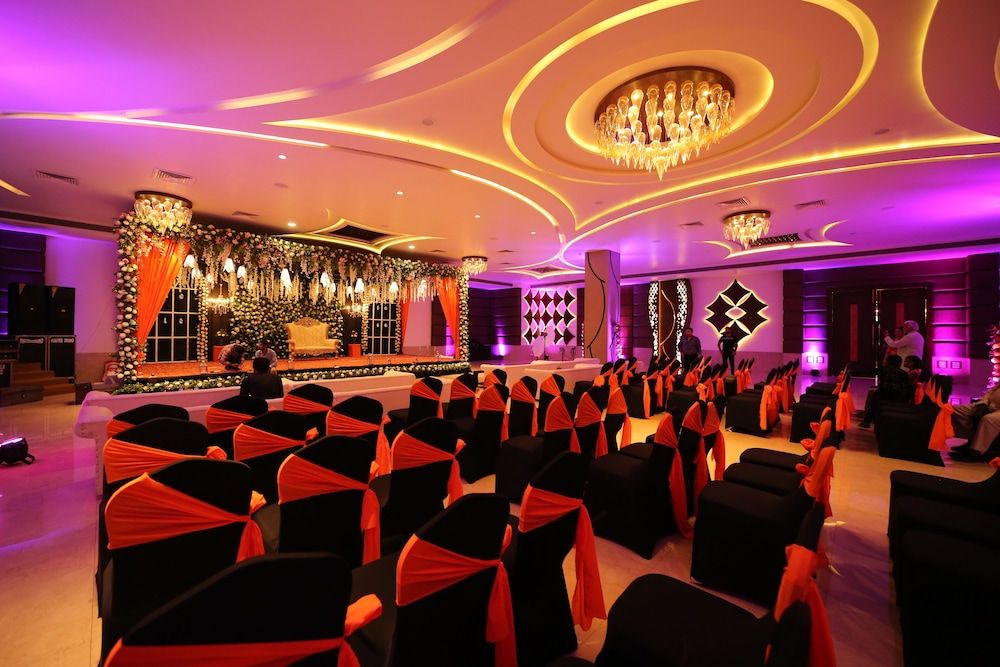 Outdoor banquet area