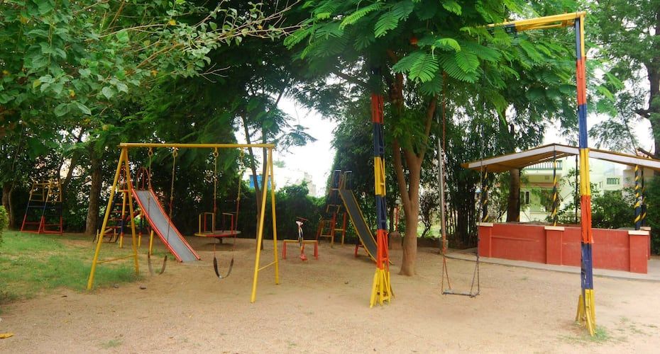swing area in garden