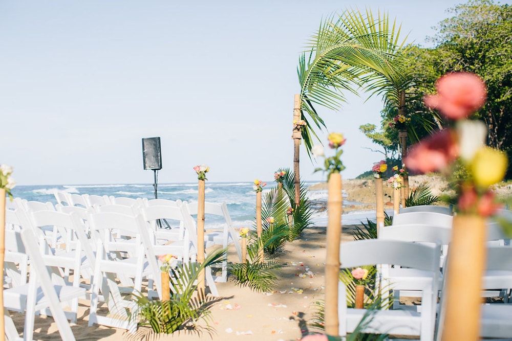 Outdoor wedding area