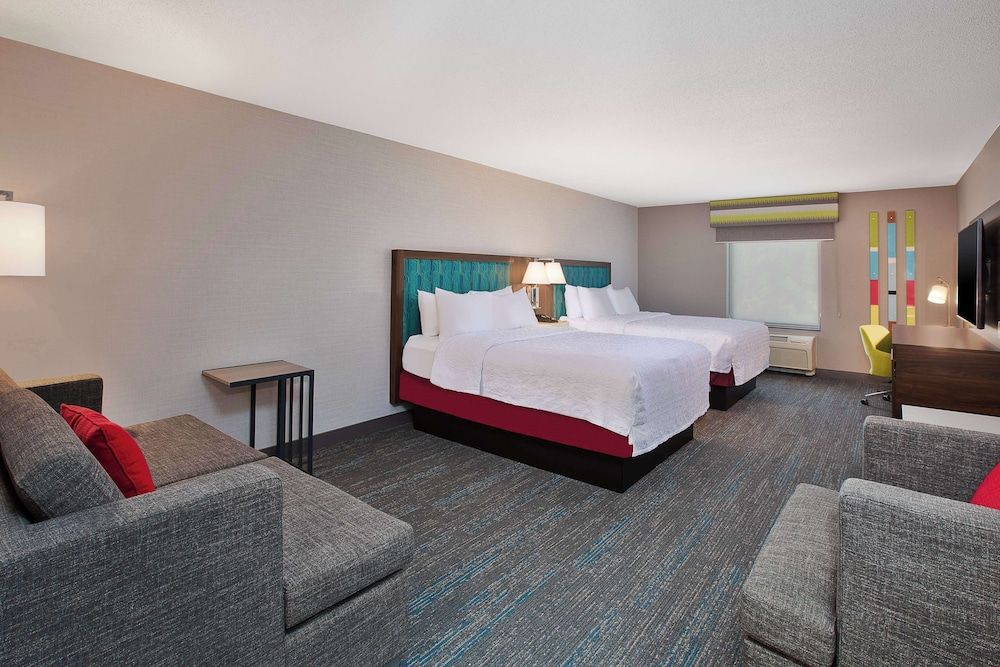 Room, Multiple Beds, Refrigerator & Microwave