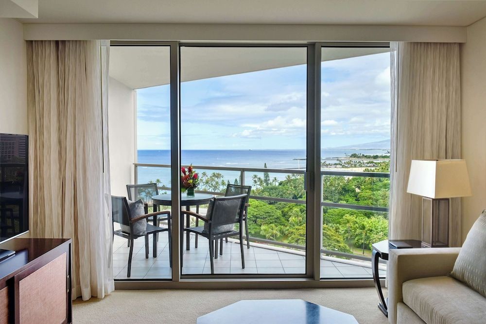 Deluxe Room, 2 Double Beds with sofa bed, Ocean View