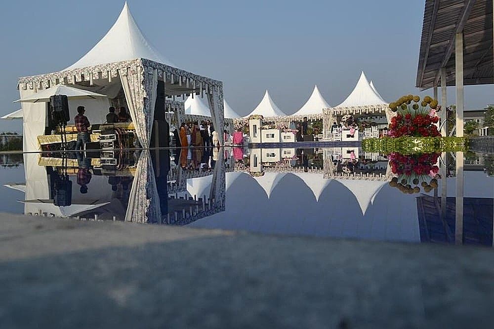 Outdoor wedding area