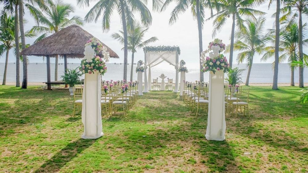 Outdoor wedding area