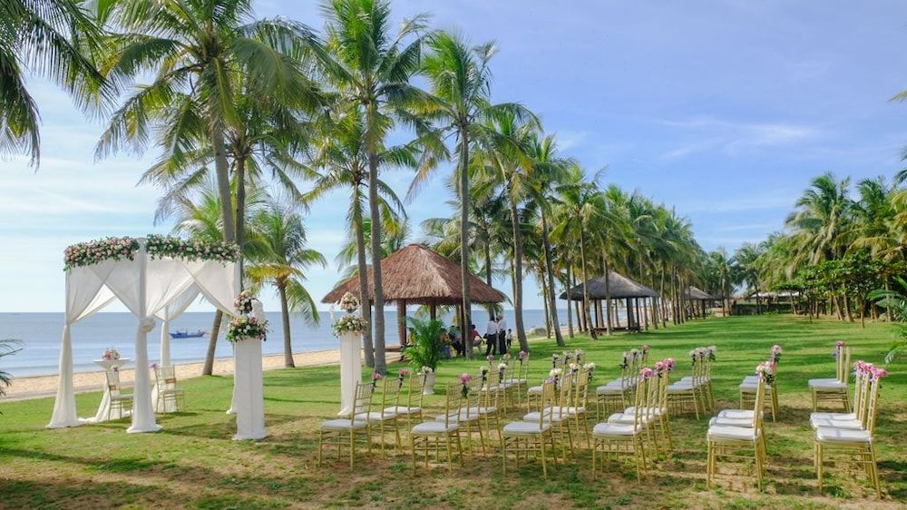 Outdoor wedding area