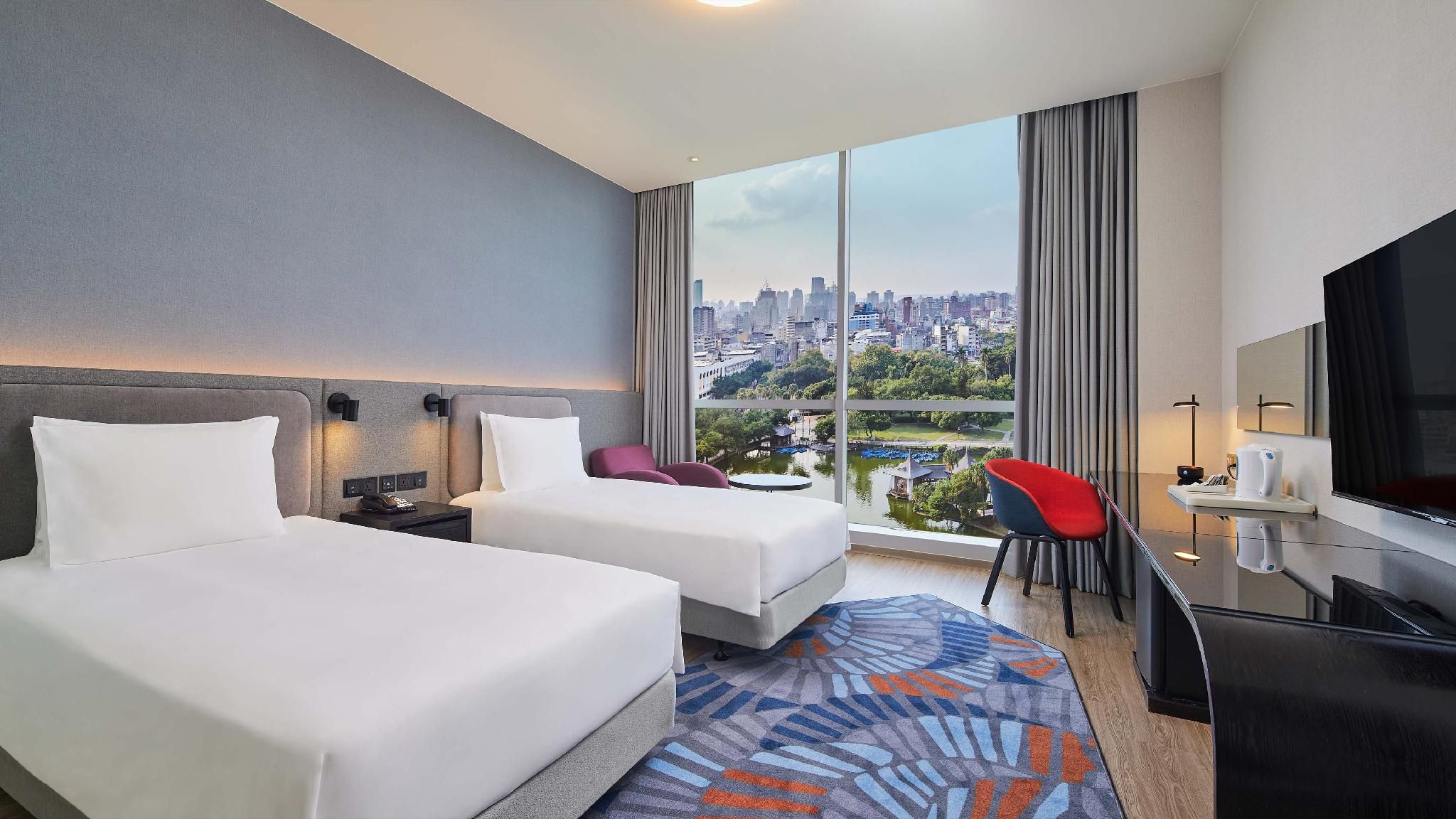 2 Twin Beds, Park View, Non-Smoking