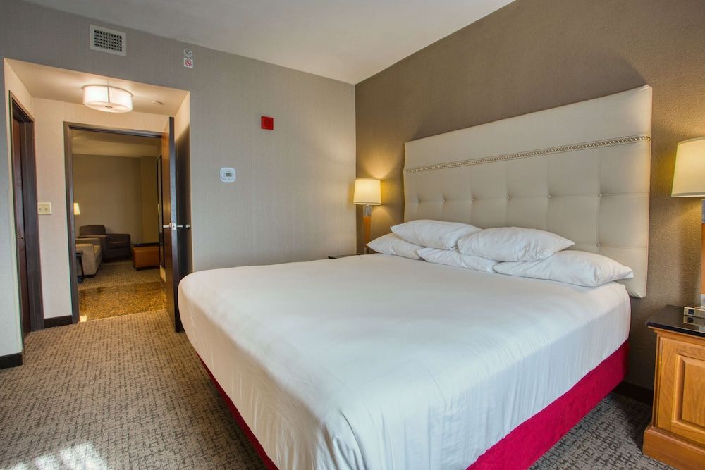 Suite, 1 King Bed with Sofa bed, Accessible, Refrigerator & Microwave (2 Rooms, Roll in Shower)