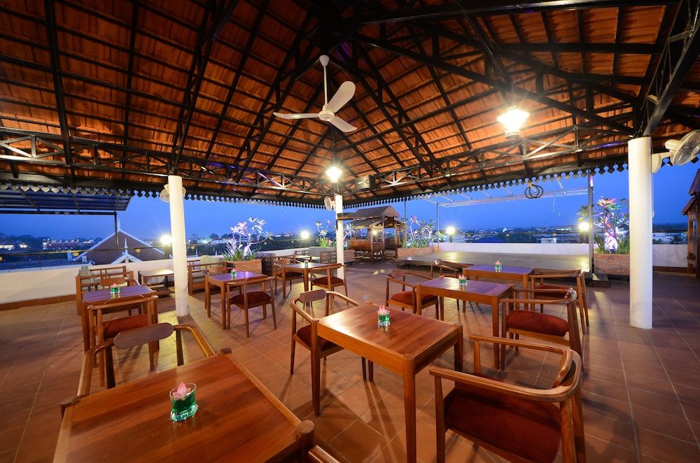 Outdoor banquet area