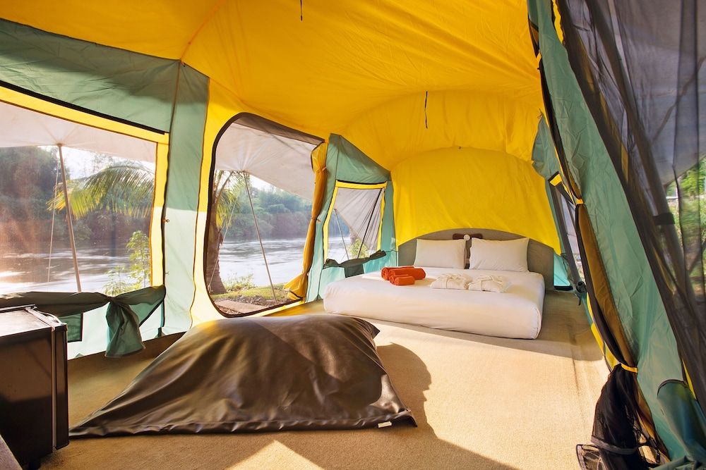 Mida Resort Kanchanaburi Tent River Front View 2