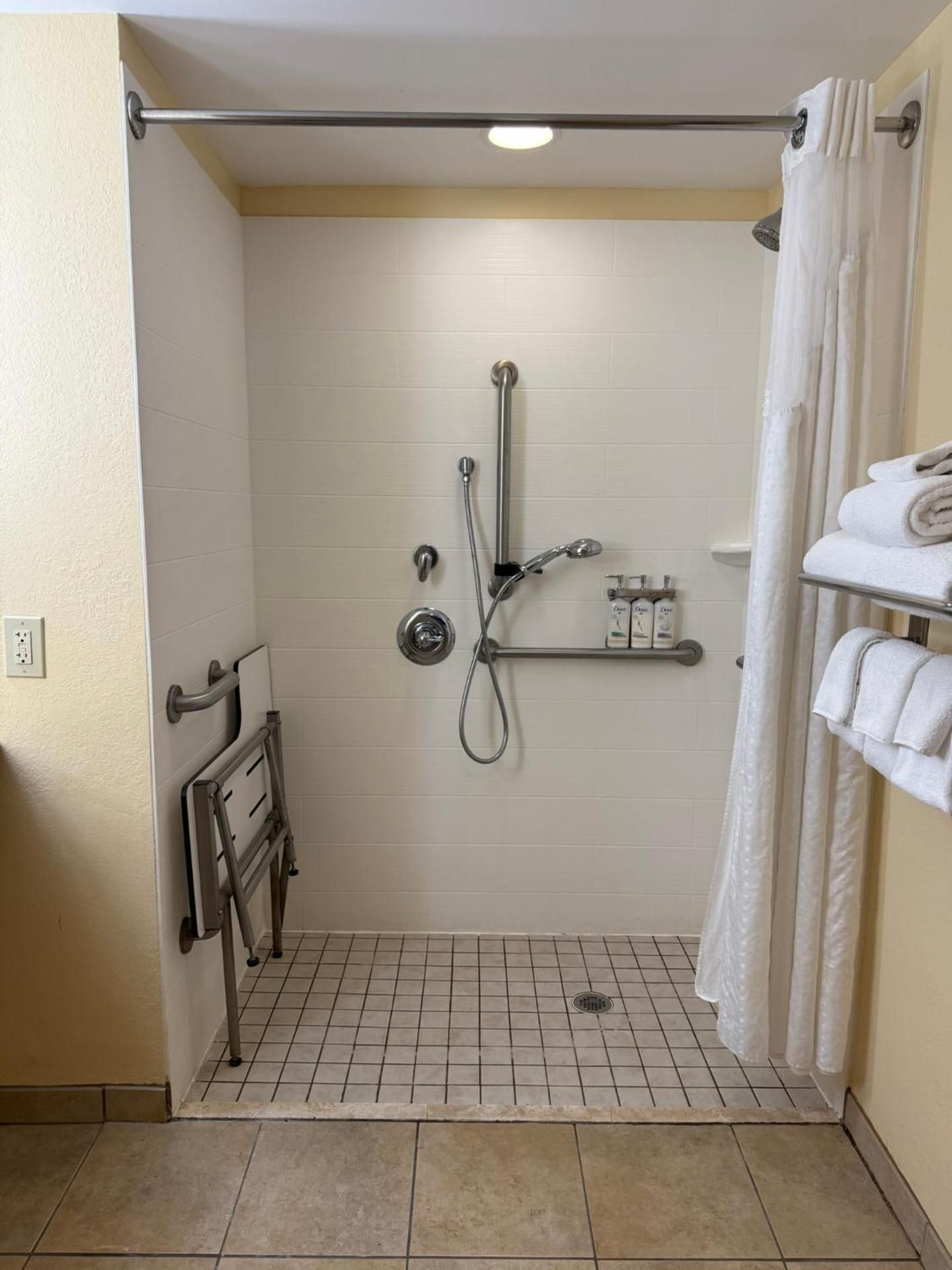 2 Queen Standard Mobility accessible roll In Shower