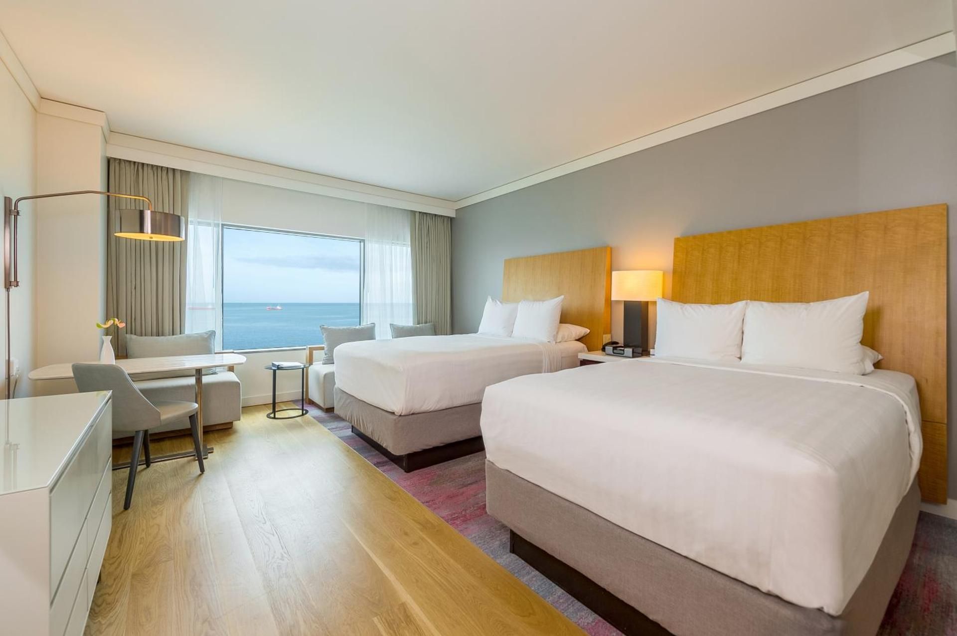Double Room with Two Double Beds and Gulf View