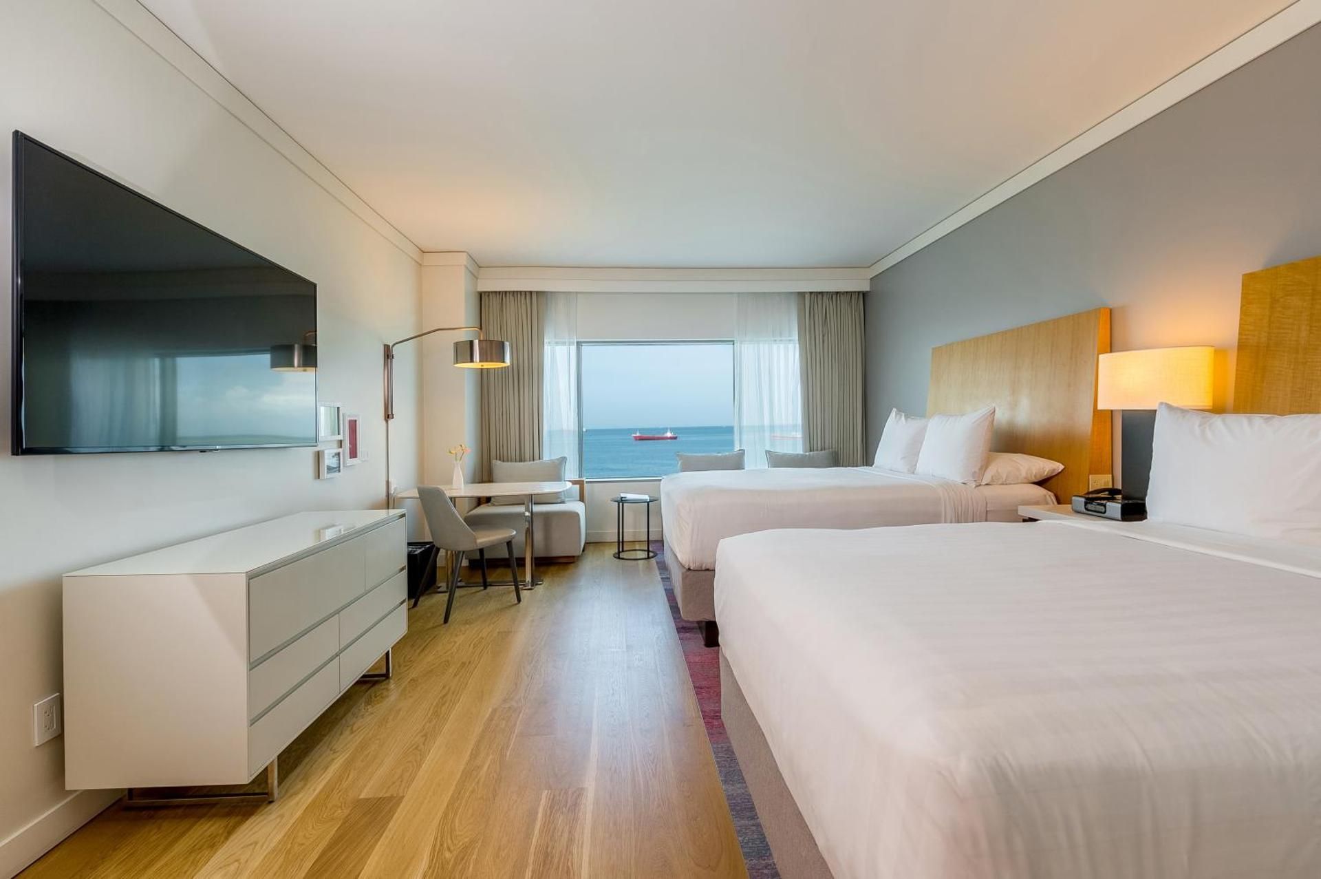 Double Room with Two Double Beds and Gulf View