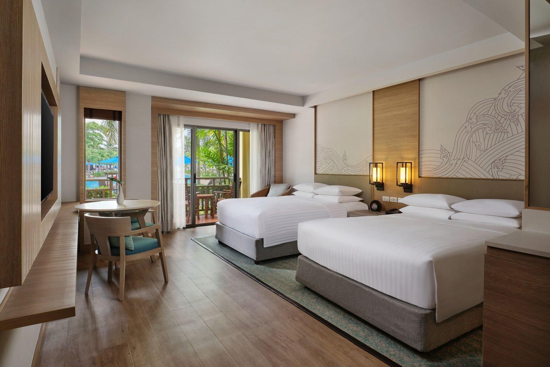 Larger Guest room, 2 Double, Pool view, Terrace