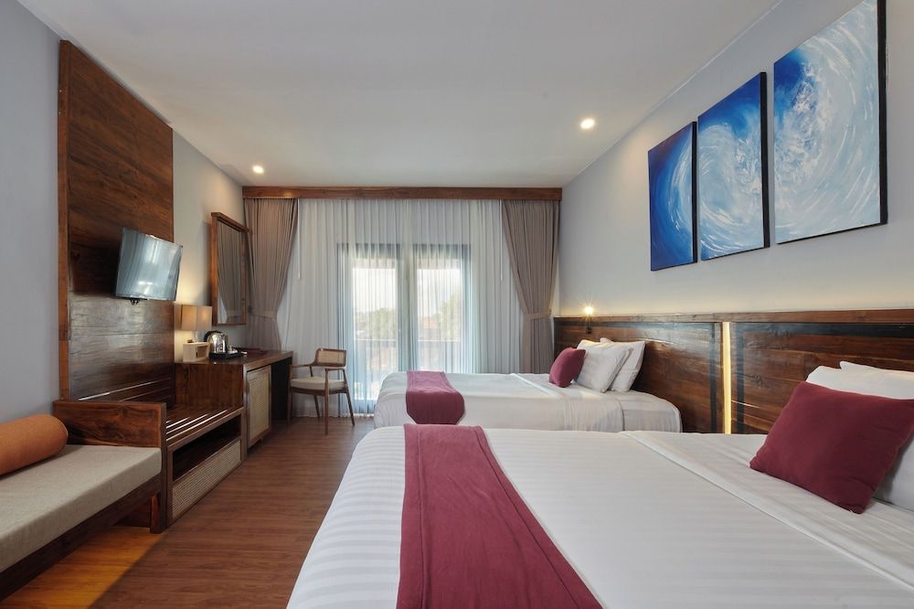 The Lokha Legian Resort & Spa Deluxe Room, 2 Double Beds, Balcony 9