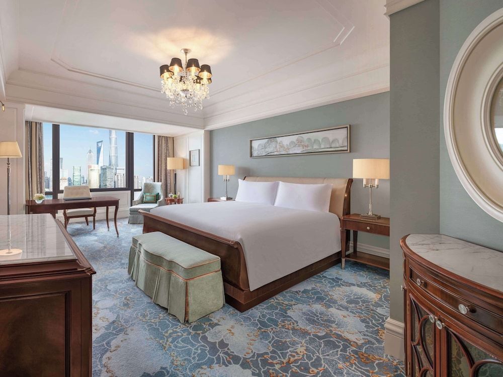 Waldorf Astoria Shanghai on the Bund Deluxe River View Room King Bed 2