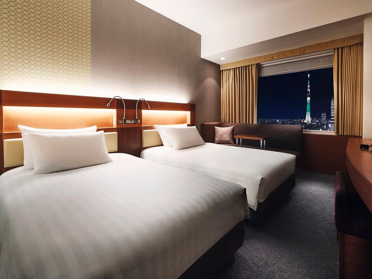Premium Tower View Twin Room A - Tokyo Sky Tree View