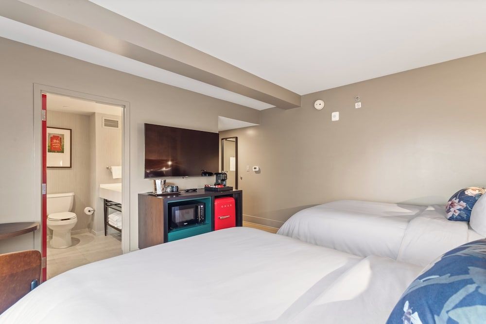 Standard Room, 2 Double Beds, Accessible (Roll-In Shower)