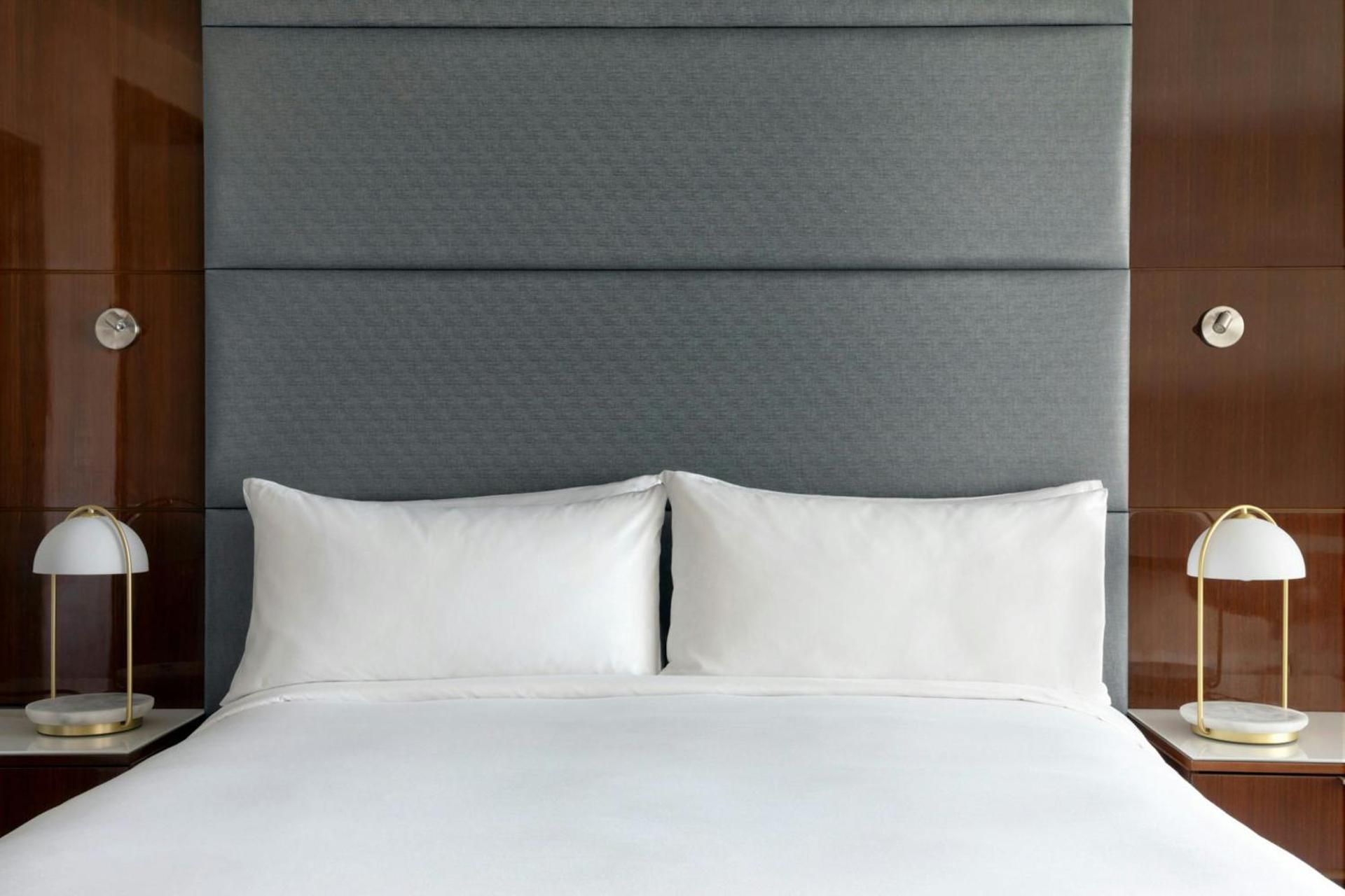 Bay, Guest room, 1 King, Partial water view (Mobility and Hearing Accessible w/ Tub)