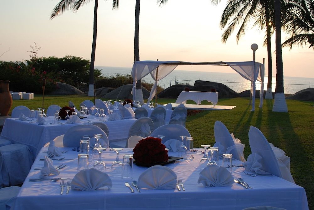 Outdoor wedding area