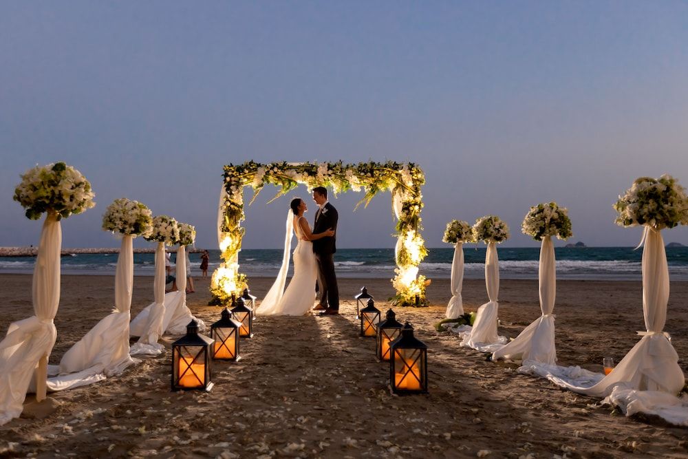 Outdoor wedding area