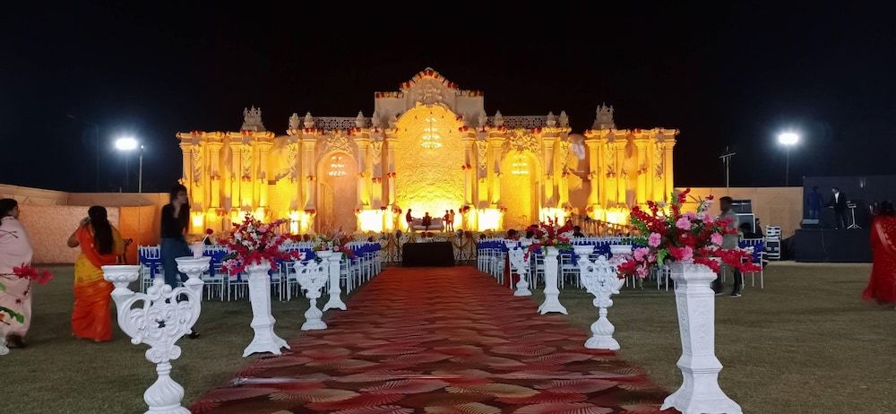 Outdoor wedding area