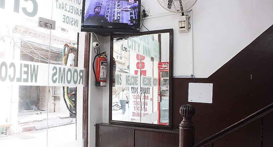 TV set near Reception