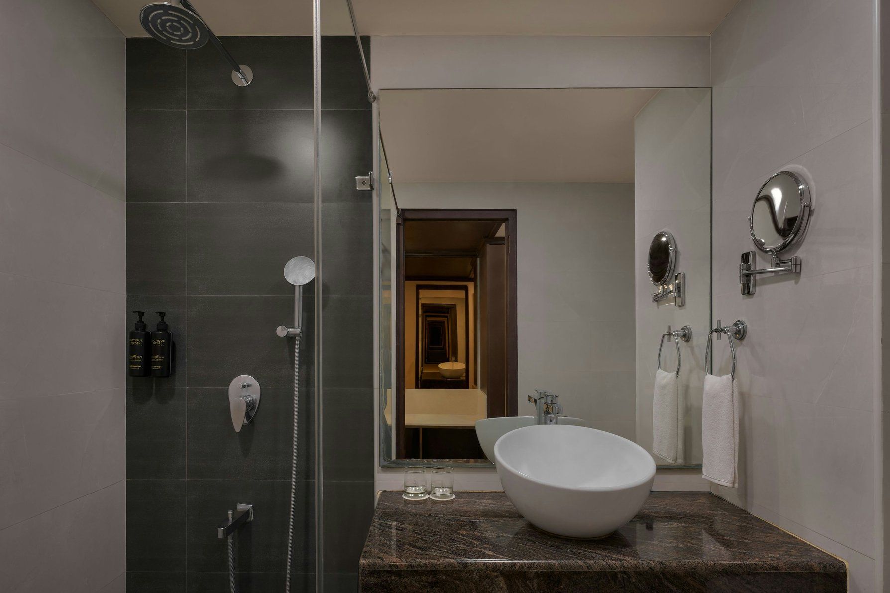 Suite Bathroom - Vanity - Shower - Mirror