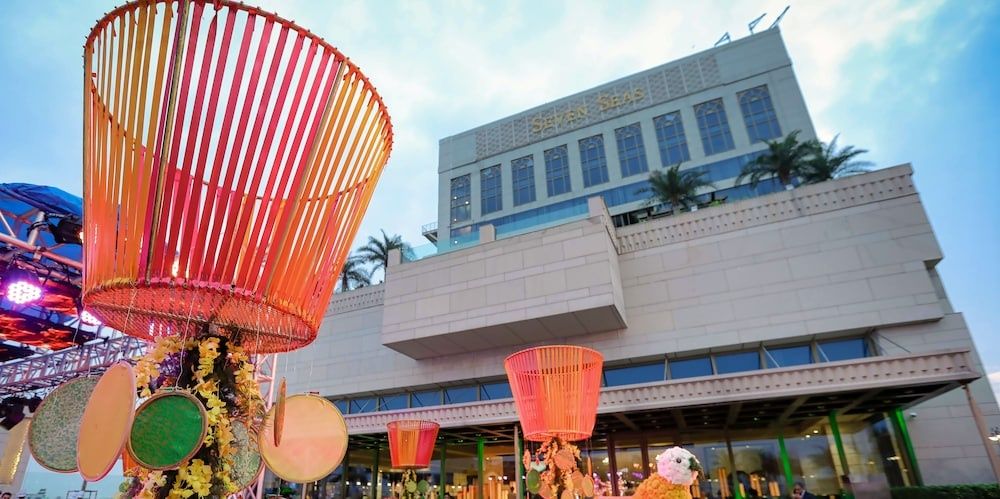 Outdoor banquet area