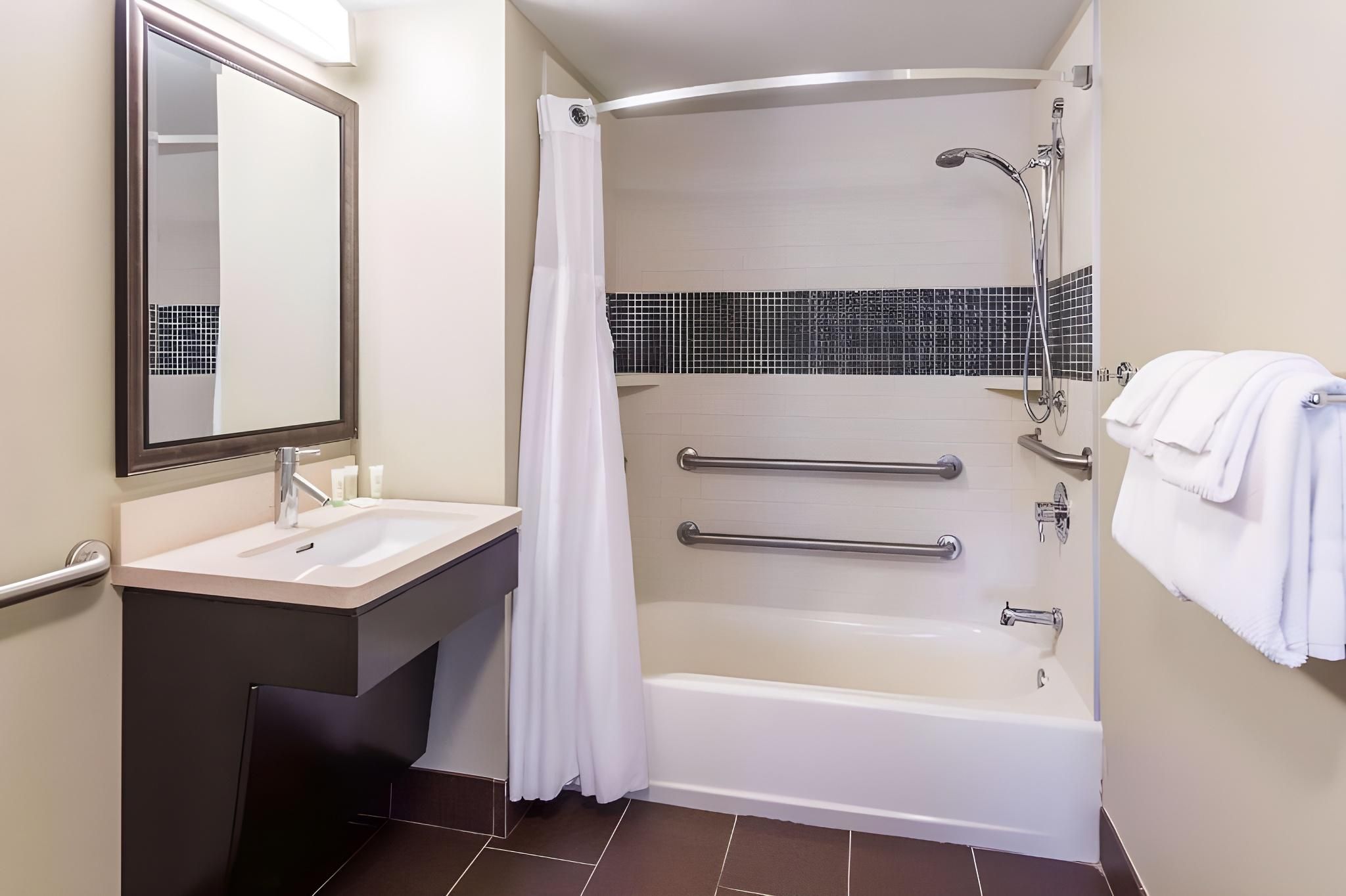 Sonesta ES Suites Anaheim Resort Area Mobility Accessible Studio Suite Queen Roll-In Shower 2