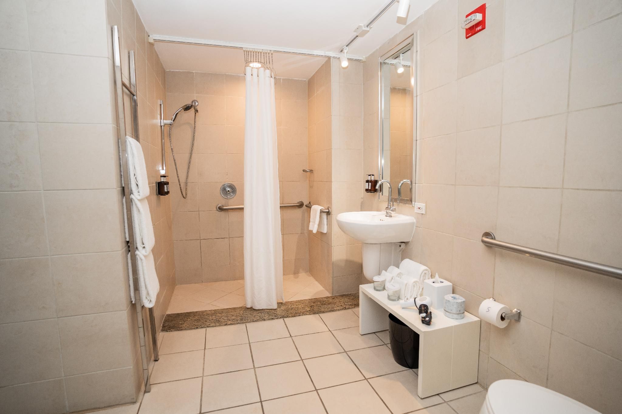 1 Queen Suite Accessible Roll in Shower