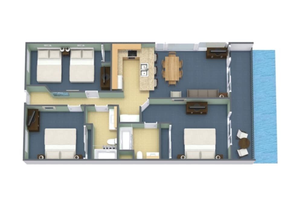 Room layout blue print