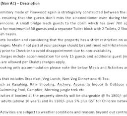 Non-A/c wooden dormitory.