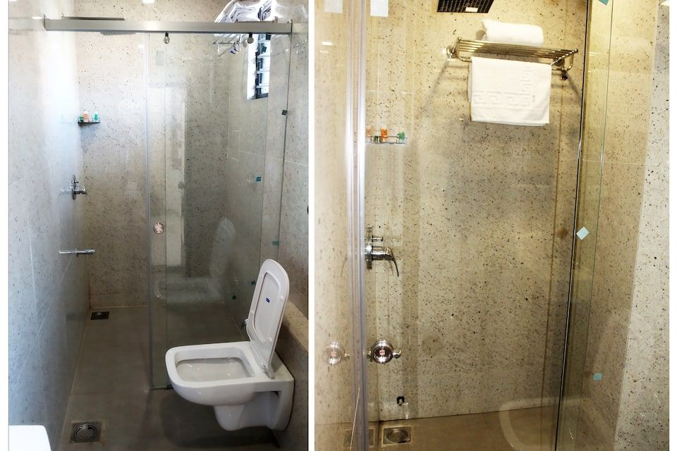 Rain shower, Towels & Free Toiletries, Clean Luxurious Bathroom with 24-hr Hot & Cold Running Water & House keeping service