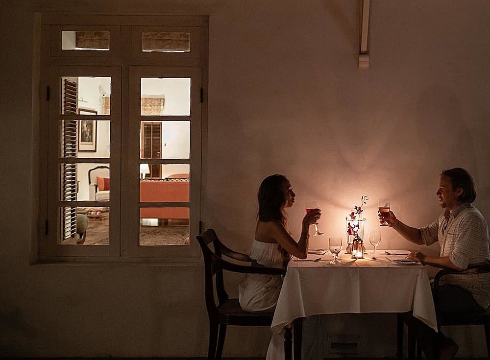 Couples dining