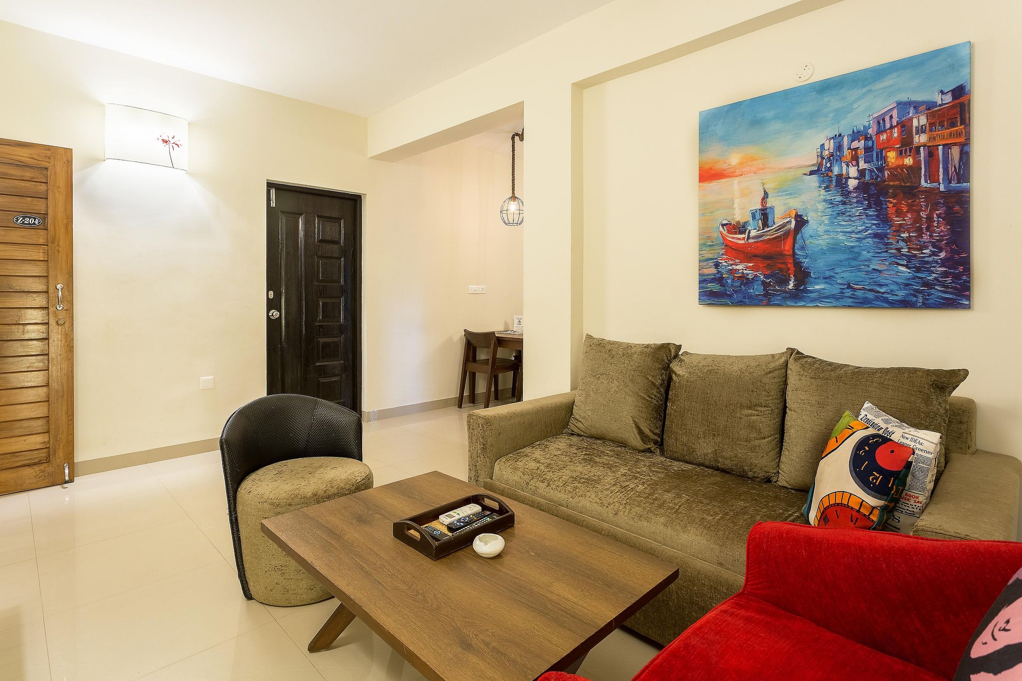 Treebo Aquamarine Arpora with POOL Deluxe Room With Balcony 25