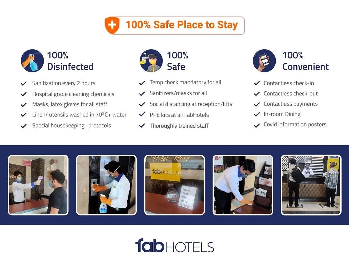 FabHotel Mulberry Retreat Sushant Lok - Fully Vaccinated Staff (Sanitised) Deluxe Room