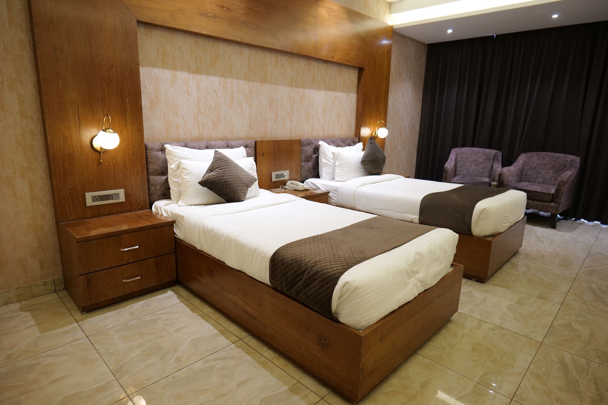 The Emerald Grand Deluxe Twin with Balcony