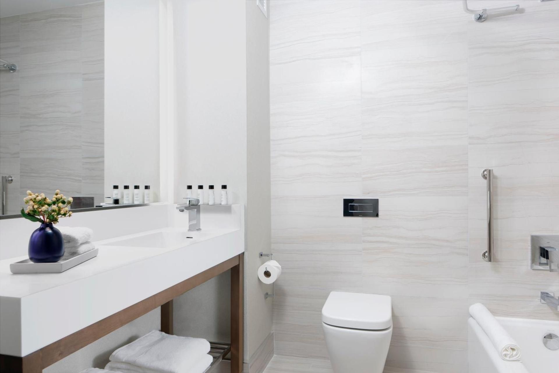 Primary Queen Room with Two Queen Beds and Roll-in Shower - Mobility Accessible