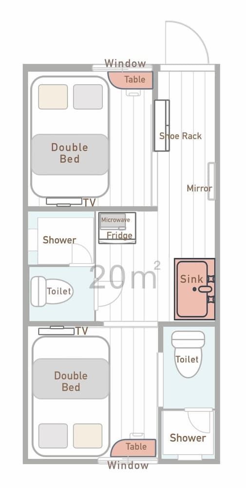 Shinjuku Warm House Main Building Family Room, Non Smoking (206) 15