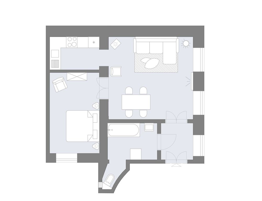 HeyMi Apartments Oper Apartment, 1 Bedroom (16, incl. cleaning fee 45 EUR) 2