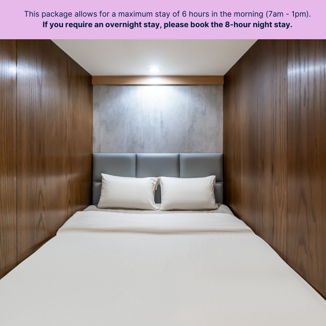 Double YAWN Lite Cabin - 6 Hour Morning Stay from 07:00-13:00 hrs (7am-1pm)